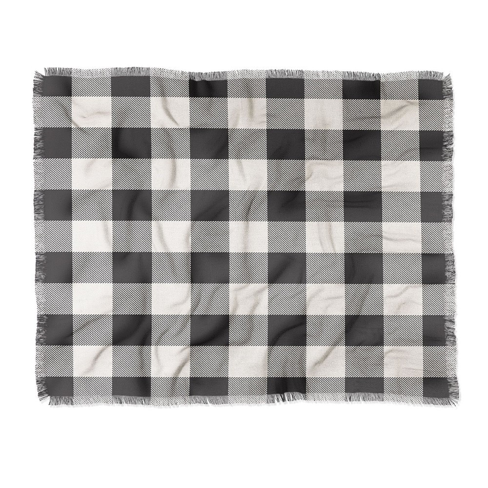 60""X50"" Zoe Wodarz City Plaid Throw Blanket Black - Deny Designs, Size: 50x60 inches | Target