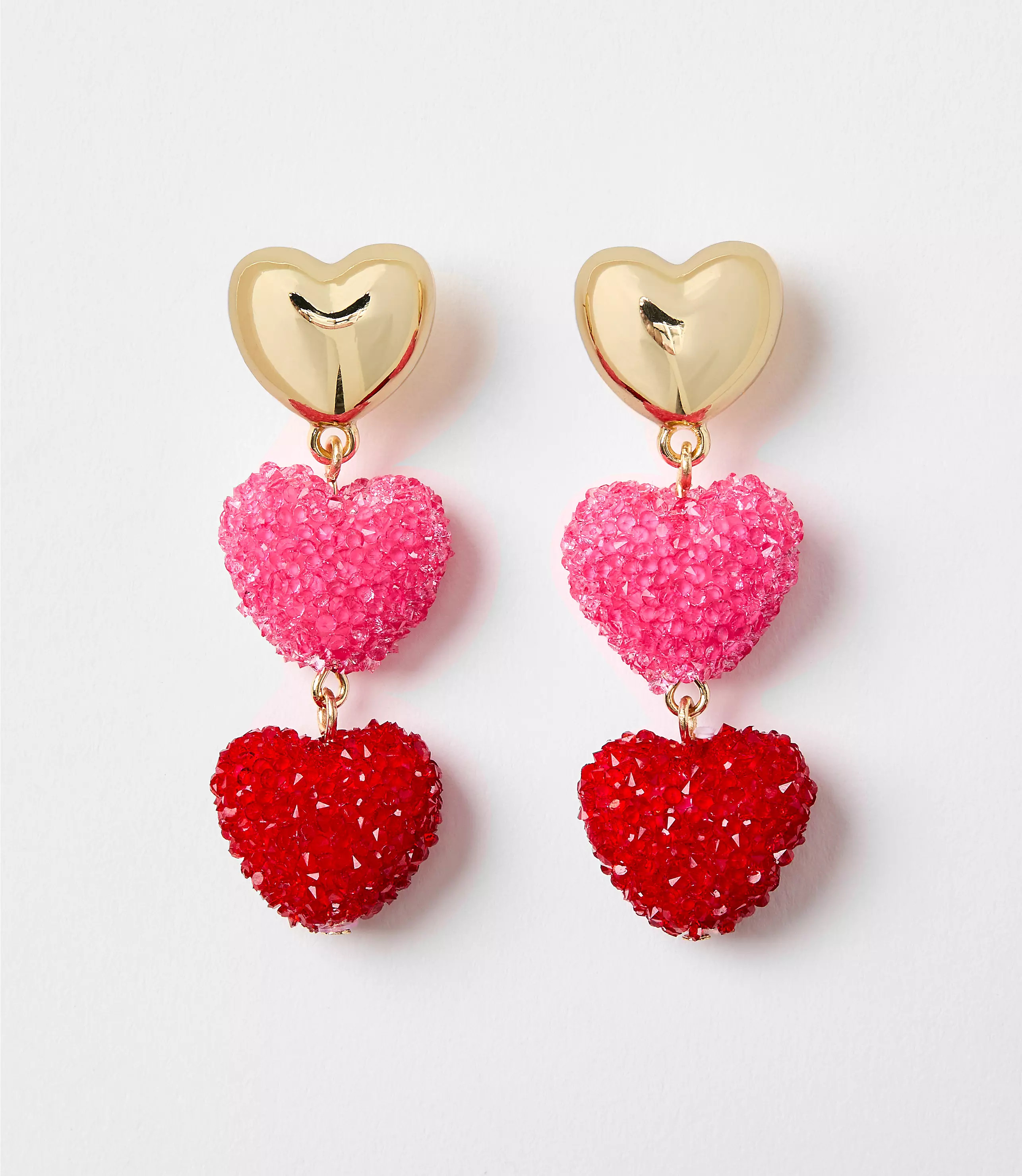Ombre Heart Drop Earrings | LOFT