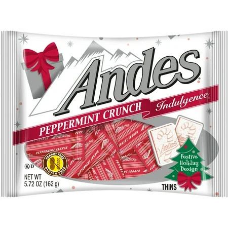 Andes, Peppermint Crunch, Individually Wrapped Mints, Peanut Free, Gluten Free, 5.72 oz. Contains Milk. | Walmart (US)