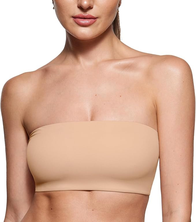 INLYRIC Women's Inbarely Strapless Bandeau Bra Bralette Tube Top Seamless Comfortable Stretchy No... | Amazon (US)