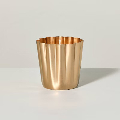 Pleated Brass Christmas Votive Candle 5.5oz - Hearth & Hand™ with Magnolia | Target