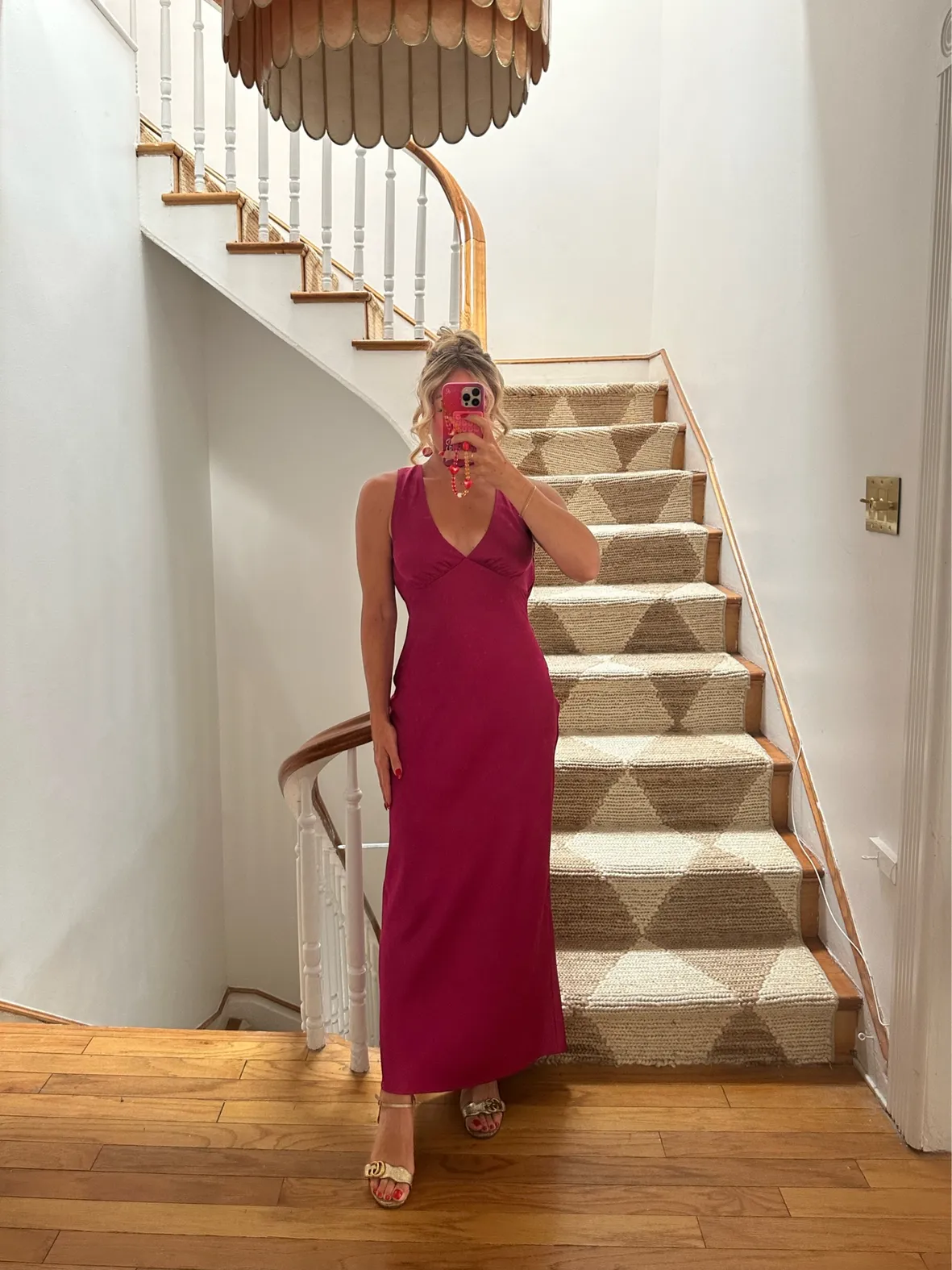 abercrombie slip dress Women's The A&F Julia Satin Jacquard Maxi adjustable straps and all Abercrombie Julia Slip Tie Maxi