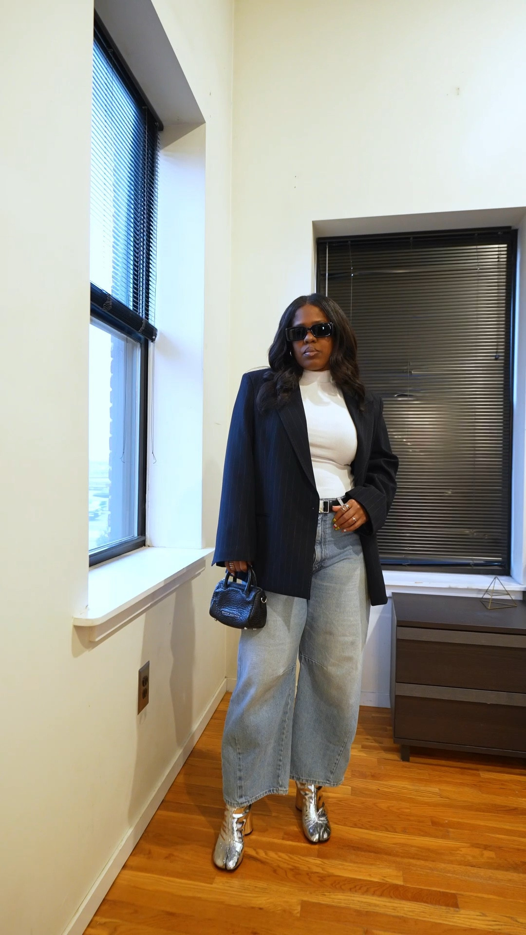 Spring outfits, styling my Zara oversized pinstripe blazer, mock neck rib tank and balloon jeans. I paired my Zara look with my Maison Margiela broken mirror tabi boots. #zara #springoutfits #springfashion #springstyle

#LTKMidsize #LTKFindsUnder100 #LTKStyleTip