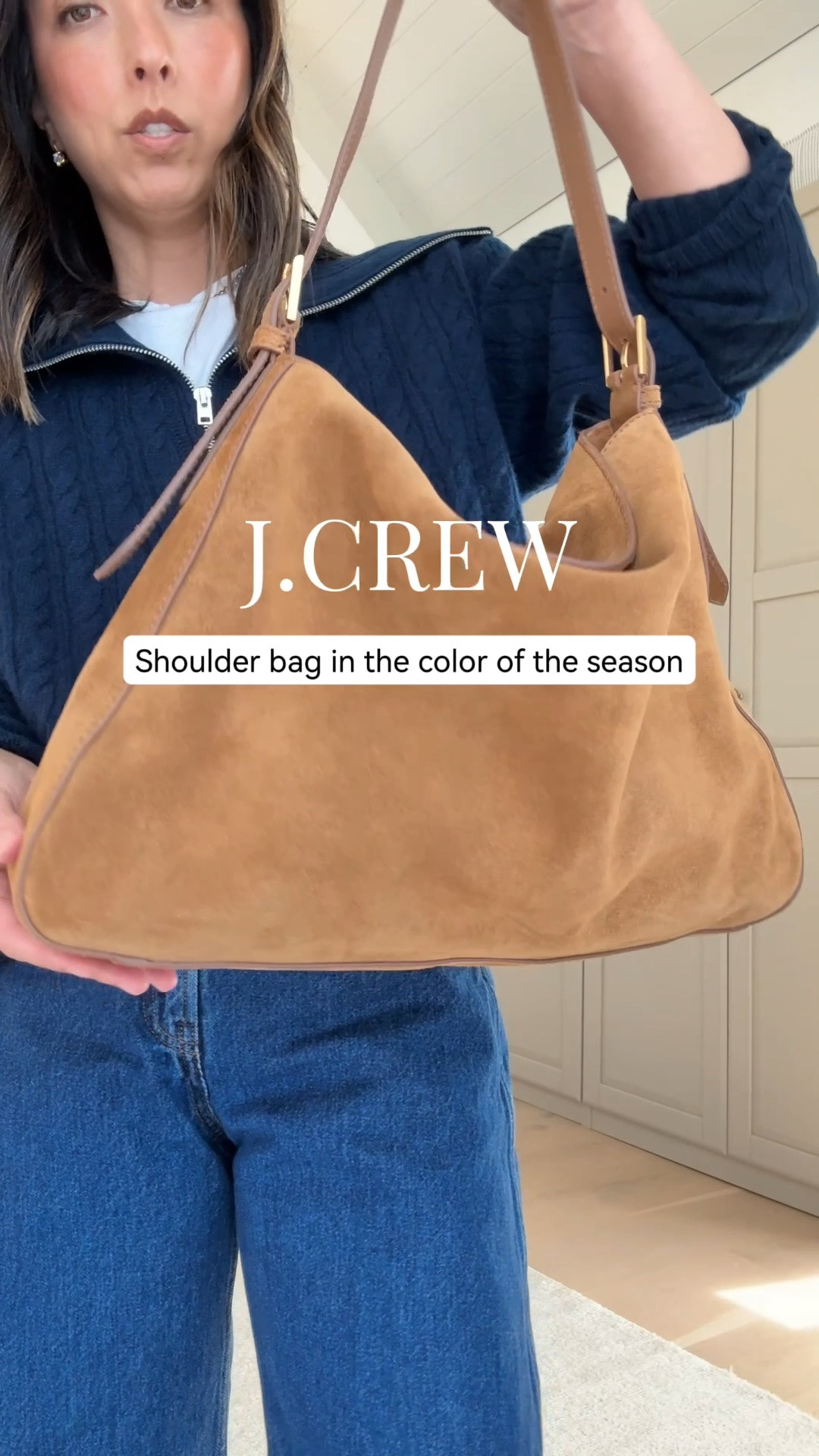 This shoulder bag is incredible, and in the color of the season! Nice and roomy, great quality, perfect for everyday. 

Cashmere quarter zip xs
Mid-rise barrel jeans regular 26 - cut hems
Berkeley large shoulder bag
Classic loafers 5

#LTKmomlife #LTKPetite #LTKOver40
