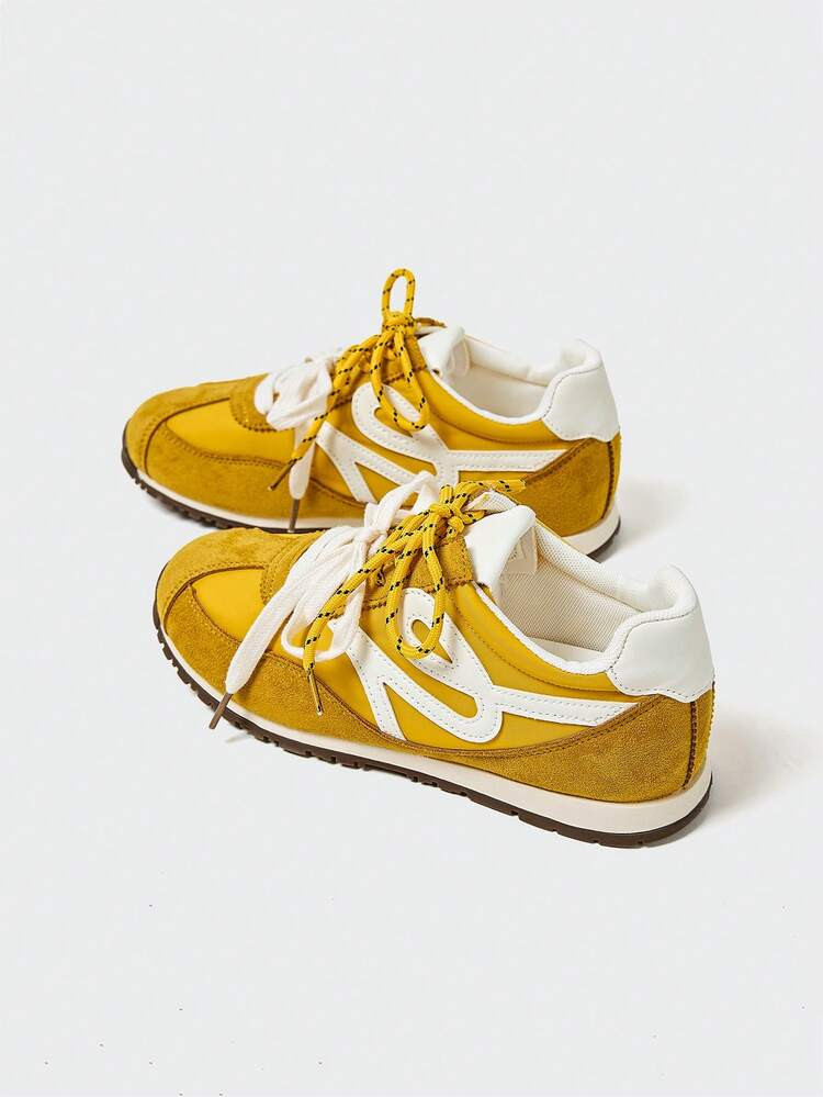 Maskert Yellow Sneakers  | SHEIN