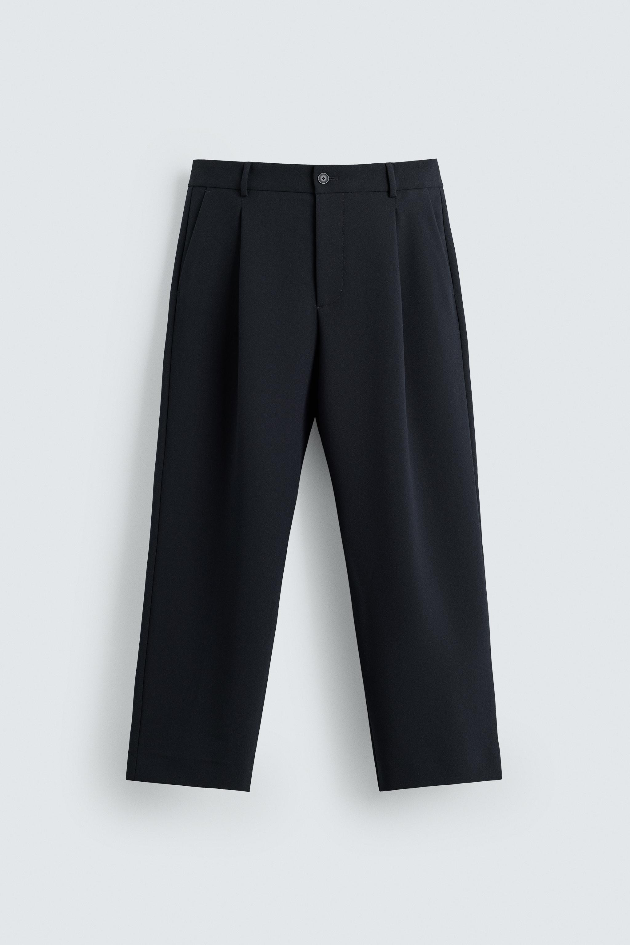 RELAXED FIT PLEATED PANTS | Zara US
