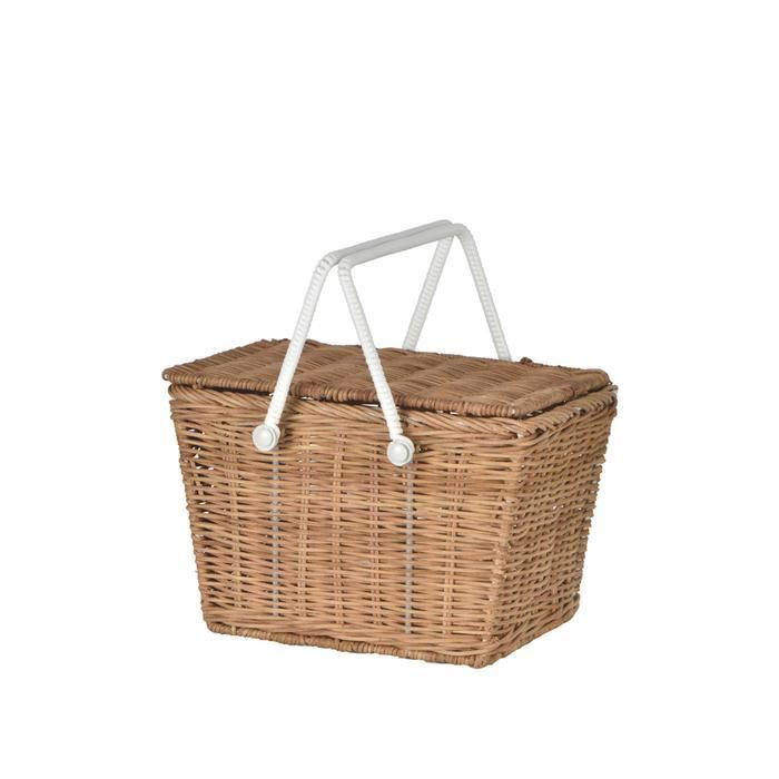 piki picnic basket, natural | minnow