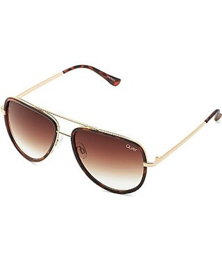 QUAY All In Mini Aviator Sunglasses - Tortoise Brown Fade | Dillard's