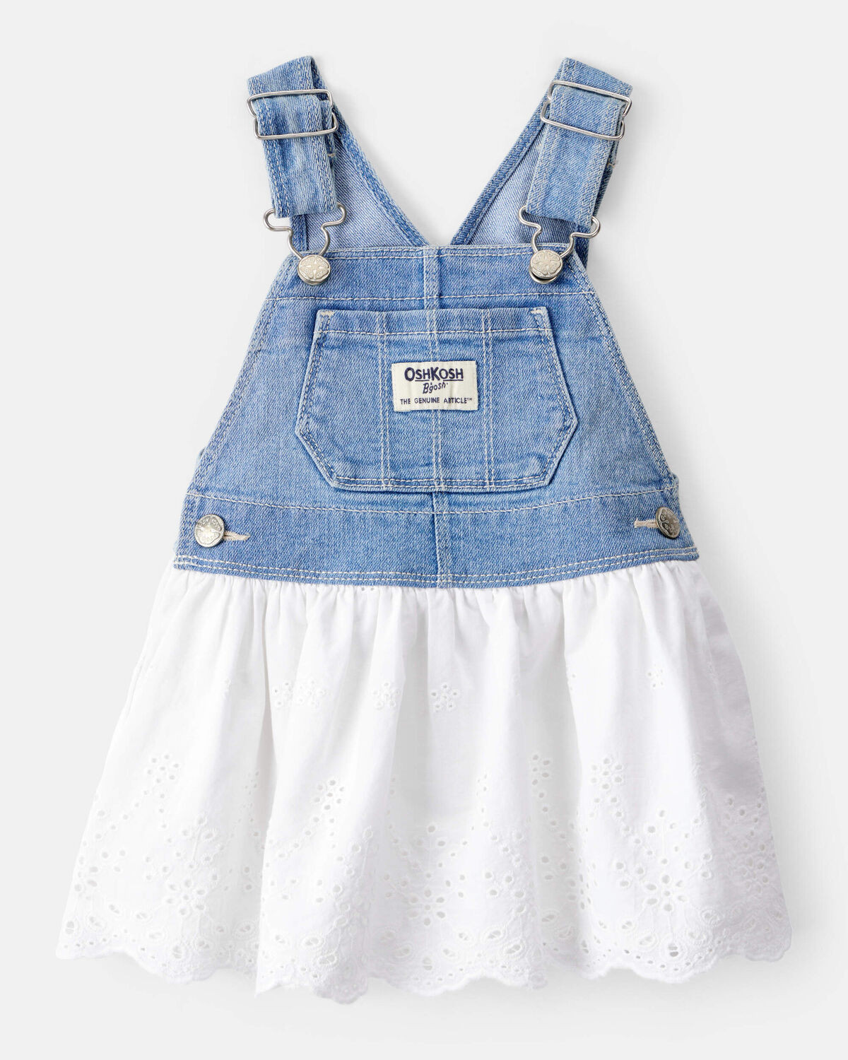 Baby Girl Eyelet Denim Jumper Dress - OshKosh B'gosh | Carter's | Carter's Inc