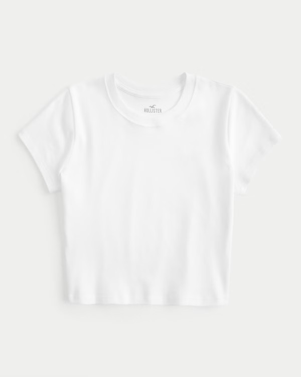 Short-Sleeve Crew Baby Tee | Hollister (US)