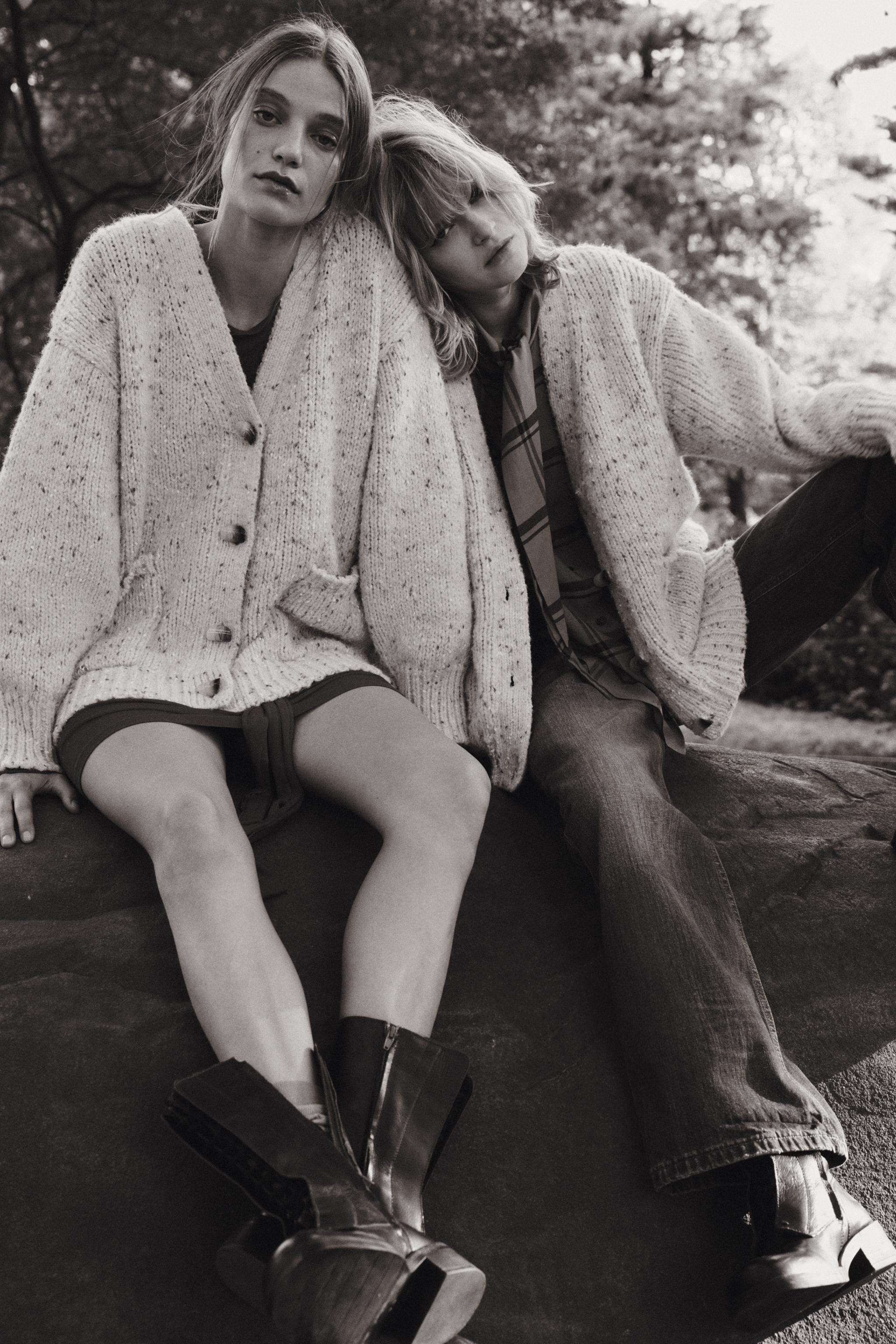 PINCHITA OVERSIZED KNIT CARDIGAN | Zara US