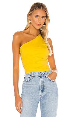 superdown Anna Ruched Top in Yellow from Revolve.com | Revolve Clothing (Global)