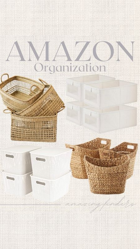 We love the ART pinecone Handmade Thick Cotton Rope Basket | Woven Storage Basket | Basket Organizer | Woven Basket | Home Storage | Home Decor Storage (Beige & Off White, 7.8 * 11.8 * 5.9). Great reviews for this woven storage basket.

Need something smaller? Try the LiLaCraft Set of 3 Floppy Rectangular Seagrass Baskets, Natural Woven Storage Basket Handicraft, Woven Basket Storage for Blankets, Laundry, Decorative Seagrass Baskets for Bedroom, Bathroom, Kitchen. Choose from either round or rectangular baskets.

This is a newer item with incredible reviews. Get the Casafield Set of 3 Stackable Oval Laundry Baskets with Handles, Woven Water Hyacinth Storage Totes for Throw Blankets, Bathroom, Bedroom, Living Room. These stack to create more space.

Need something with lids? Try the OLLIC Plastic Bins Large Storage with Lids | Korean Organizer Bin Basket Set for Organizing Baskets in Closet and Home (White, Large 4PK). A ton of space with these.

New Year New Ways To Get Organized Bins

Great for toys. You need the Yishyfier Plastic Storage Baskets Bins Boxes With Lids,Organizing Container White Storage Organizer Bins For Shelves Drawers Desktop Playroom Classroom Office,4-Pack. Do not forget to click on the coupon for five percent off. Need something bigger from the same manufacturer? Try the Yishyfier Plastic Storage Baskets Bins Boxes With Lids,Organizing Container White Storage Organizer Bins For Shelves Drawers Desktop Playroom Classroom Office,6-Pack(4XL+2L). This one also has the coupon.

More storage with lids. We love the ANMINY Lidded Plastic Storage Bins Set White Desk Basket Box Cube Drawer Organizer Kitchen Container with Handles Removable Lids for Closet Shelf Cosmetic Makeup Bathroom Countertop – 2 Medium 3 Small. Click on the button for a five percent off coupon. This collection comes with a five pack.

#LTKfamily #LTKsalealert #LTKhome