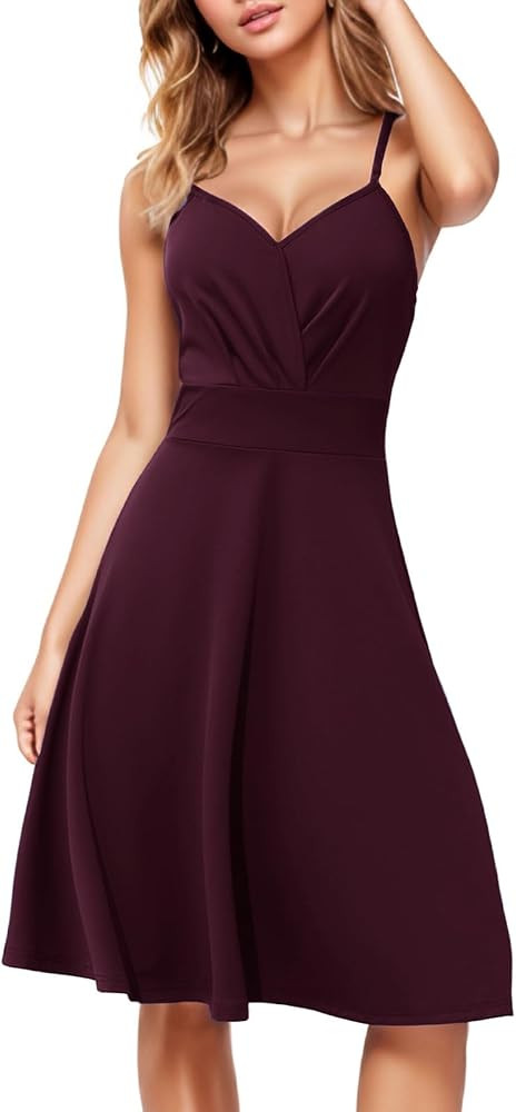 HomRain Cocktail Dresses for Women 2025 Prom Evening Party V-Neck A-line Spaghetti Strap Spring F... | Amazon (US)