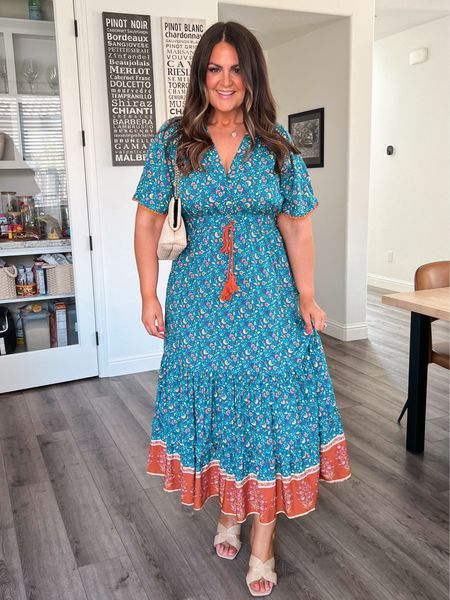 Amazon dress, XL
Vacation dress, family photo outfit, family pictures, curvy style, midsize, size 13, size 14, affordable style, boho dress, the look for less, summer outfit, date night 

#LTKStyleTip #LTKMidsize #LTKFindsUnder50