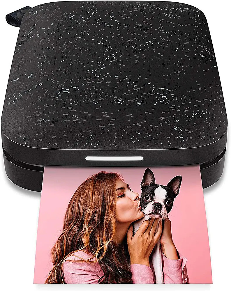 HP - Sprocket Portable 2" x 3" Instant Photo Printer, Prints From iOS or Android Devices - Black ... | Best Buy U.S.