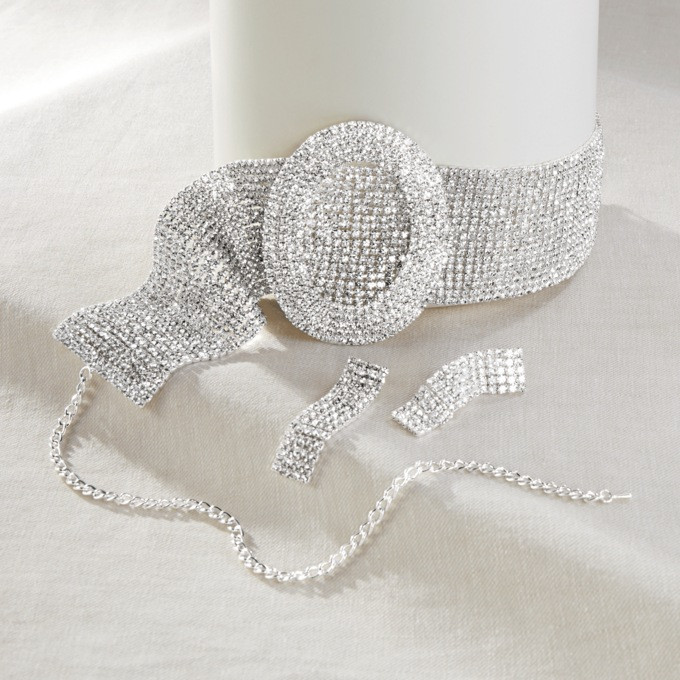 Crystal Oval Choker & Earring Set | Ashro