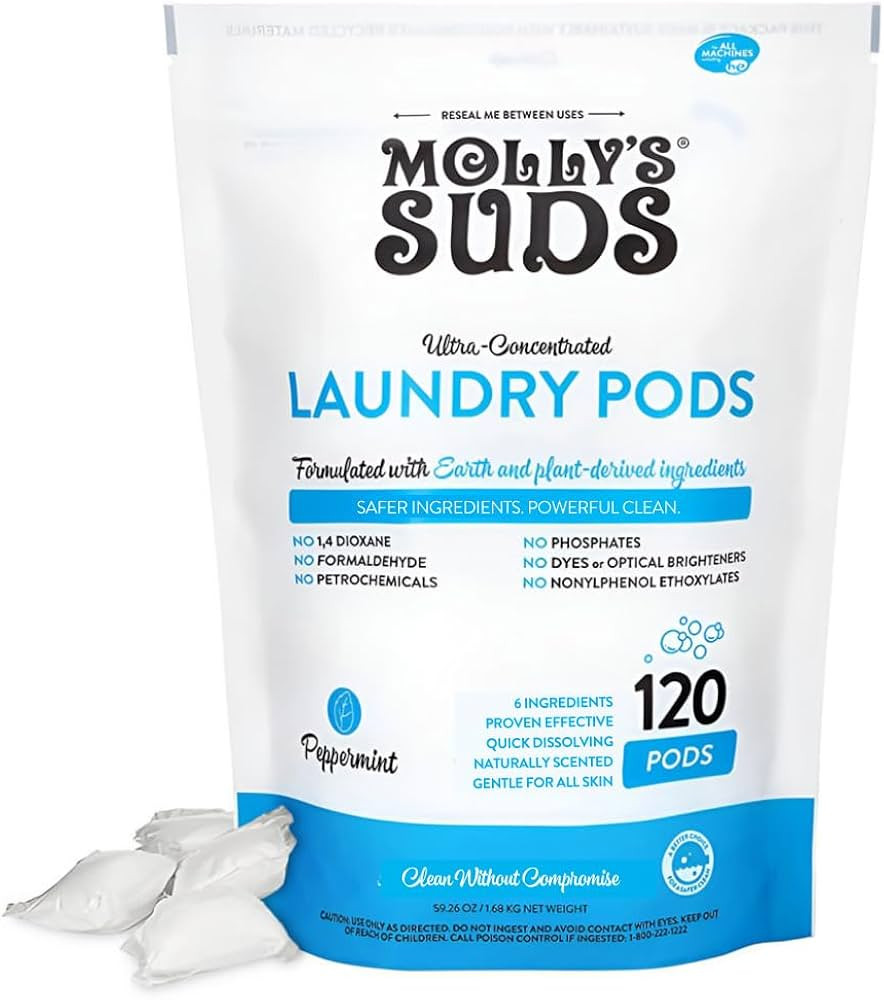 Molly's Suds Laundry Detergent Pods | Natural Detergent for Sensitive Skin | Ultra Concentrated a... | Amazon (US)