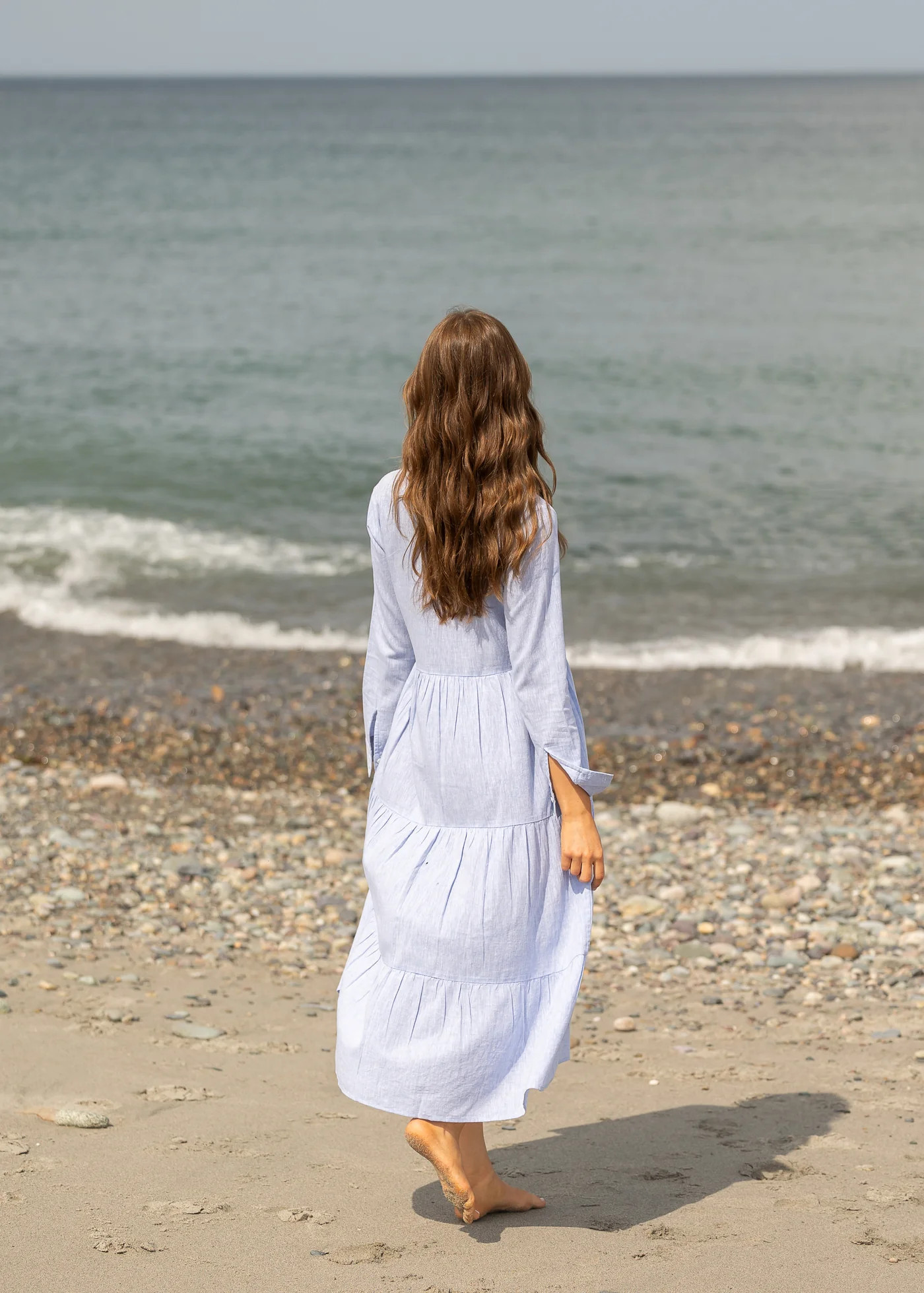 The Linen Tiered Midi Dress (Final Sale) | Alice Walk