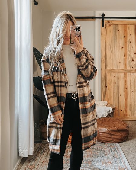Love the fit of this long flannel shacket. It’s made with a medium weight fabric that is good for layering. It has pockets! 

#LTKSeasonal #LTKfindsunder50 #LTKstyletip