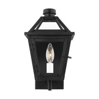 Generation Lighting Hyannis Black Outdoor Hardwired Extra Small Wall Lantern Sconce with No Bulbs... | The Home Depot