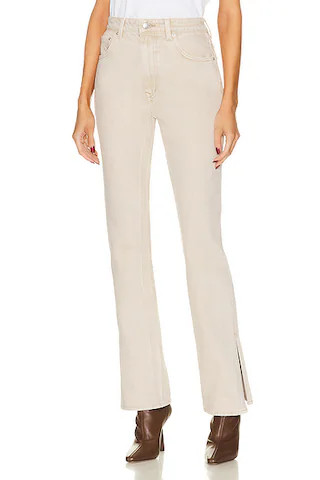 Harlow High Rise Boot with Slit Jeans | FWRD 