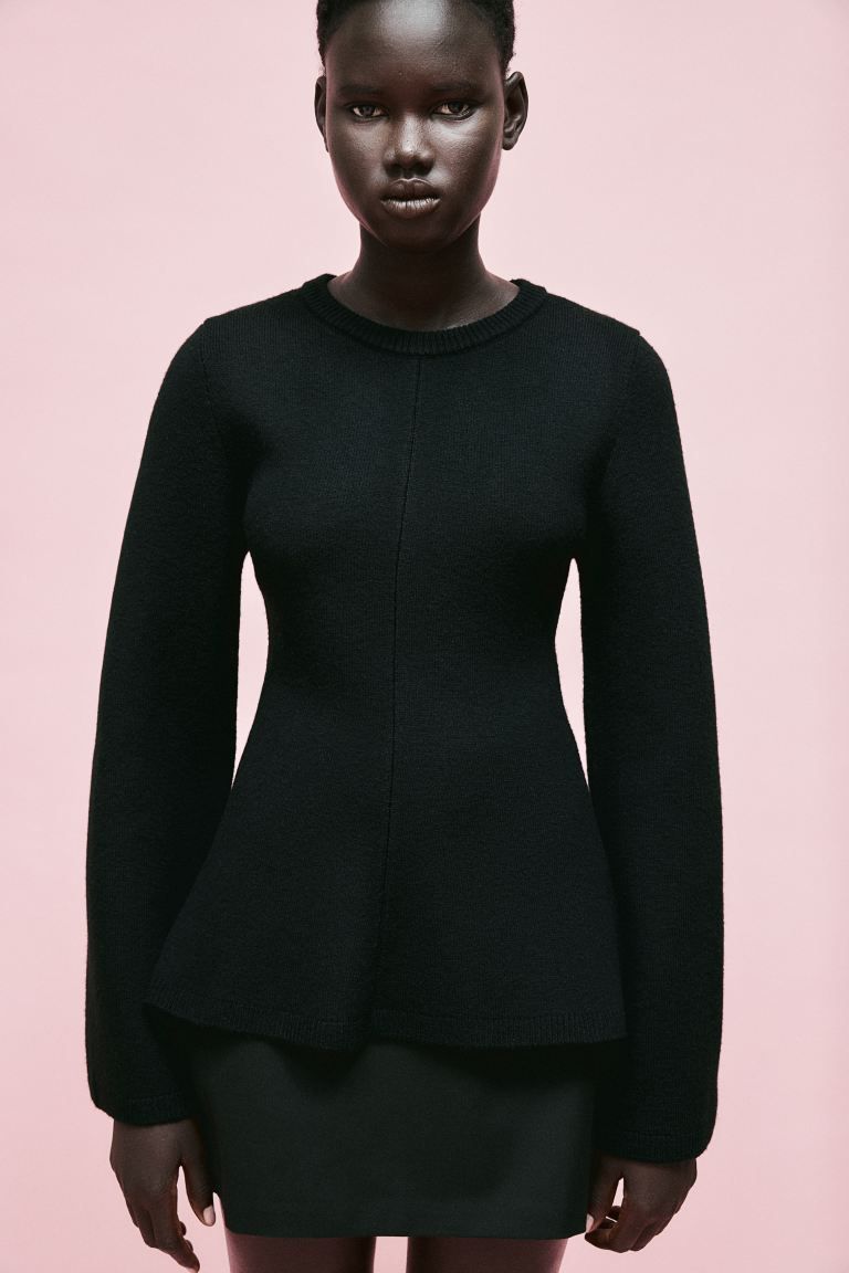 Wool-blend jumper - Black - Ladies | H&M GB | H&M (UK, MY, IN, SG, PH, TW, HK)