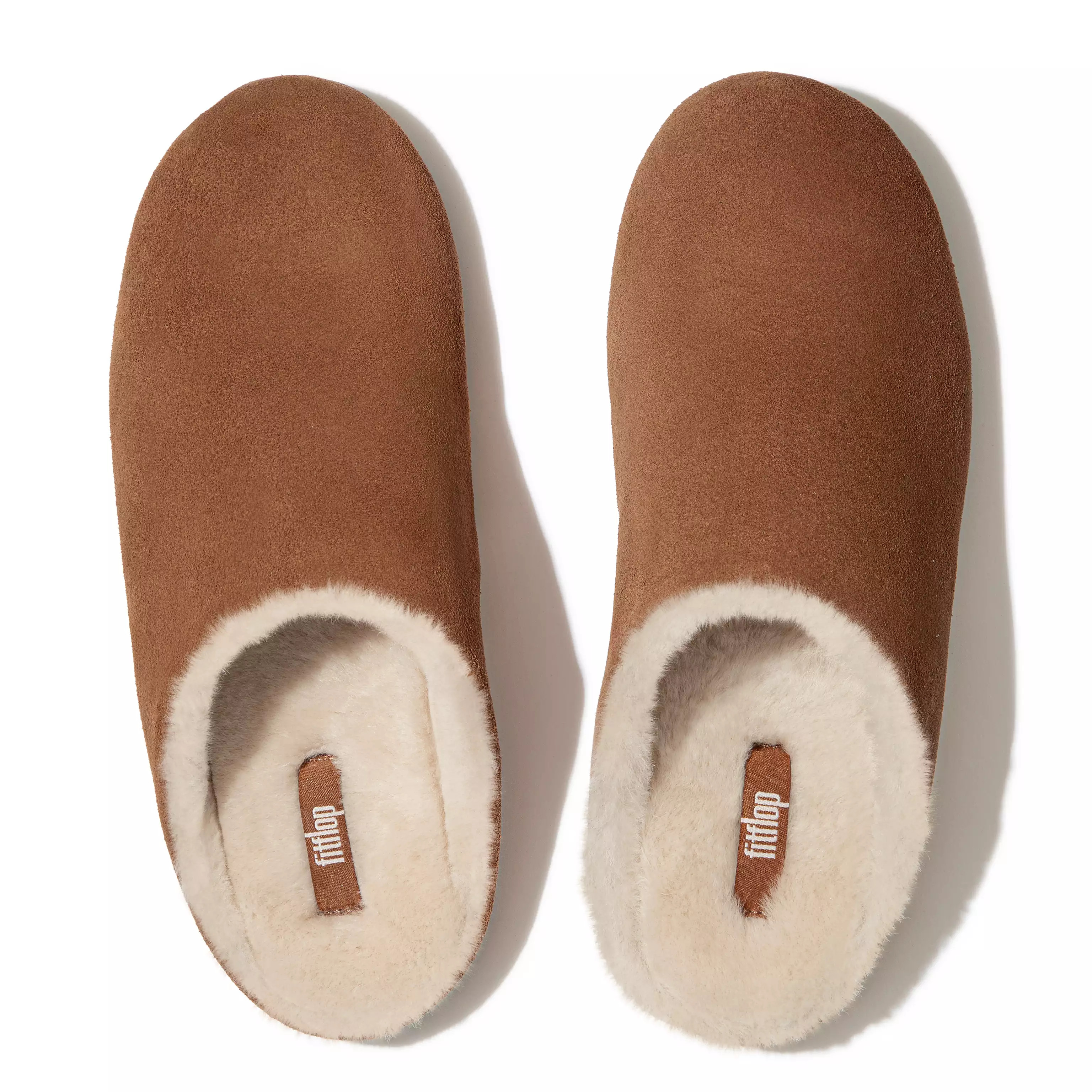 CHRISSIE Shearling Suede Slippers | FitFlop (UK)