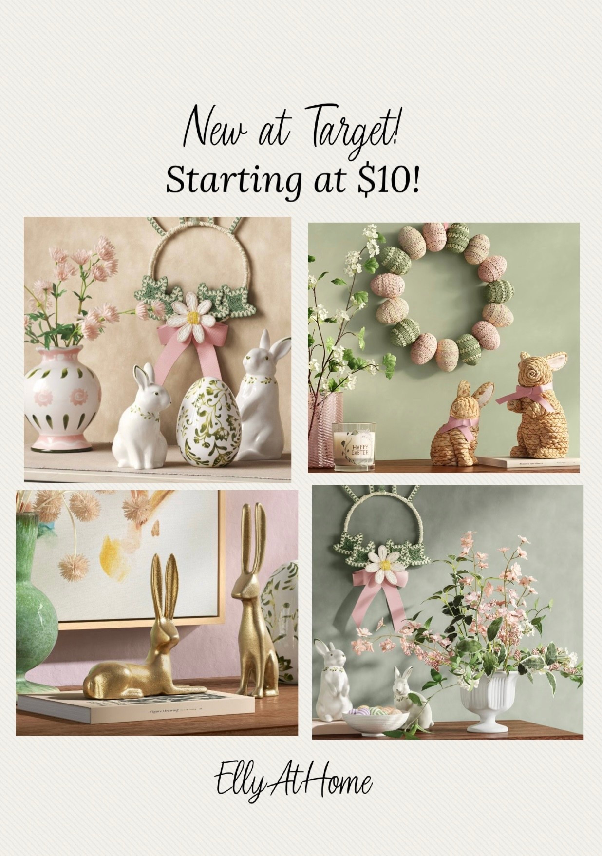 New Easter decor at Target! Starting at $10!  Bunnies, wreaths, florals, vases, floral arrangements. Free shipping. 

#LTKSeasonal #LTKHome