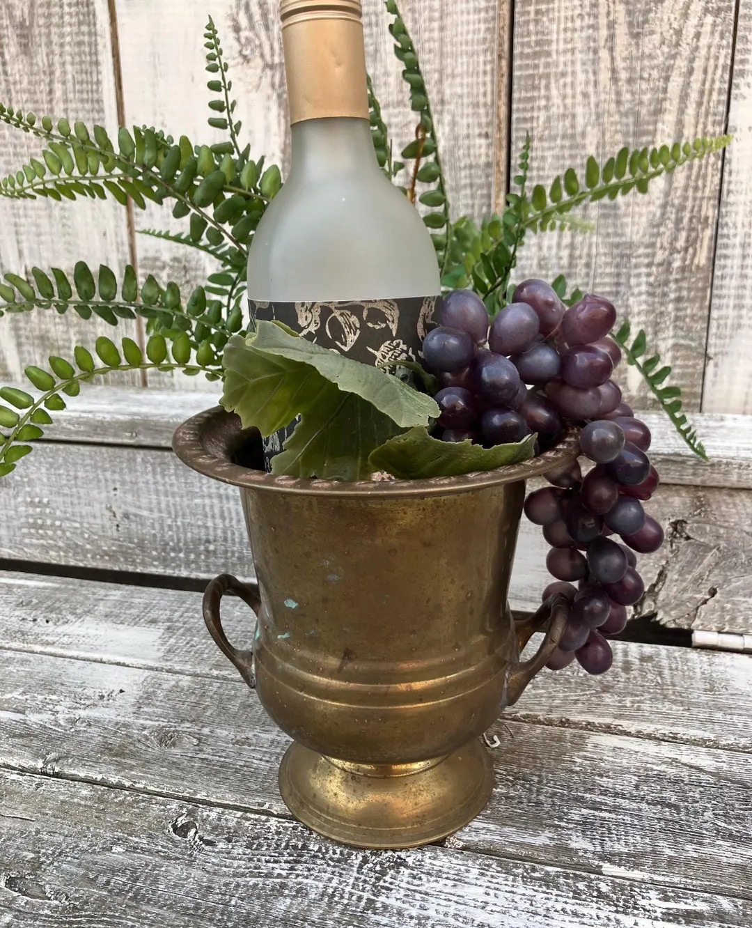 Ice Bucket- Vintage Brass Ice Bucket-champagne Tabletop Decor - Etsy | Etsy (US)