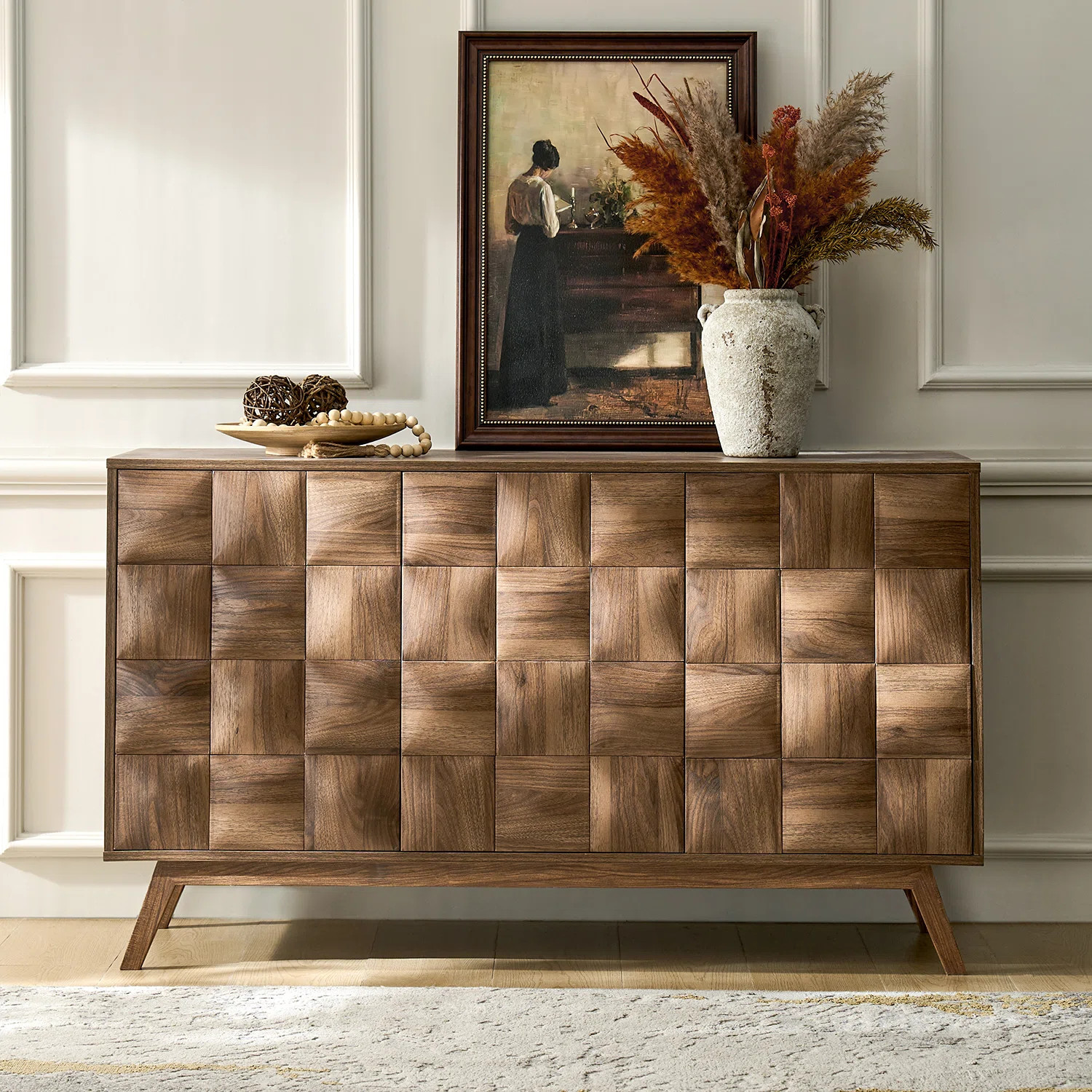 George Oliver Morlan 53"W Mid-Century Modern Sideboard With Adjustable Shelves & Reviews | Wayfai... | Wayfair North America