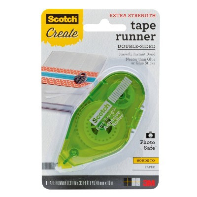 Scotch Create Extra Strength Tape Runner Double-Sided: Glue Tape Roller for Scrapbooking & Office, 33 ft, Clear | Target