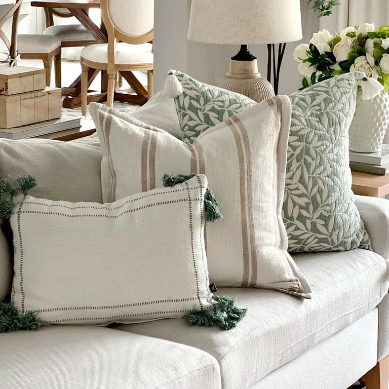 My Texas House Maisie Cotton Decorative Pillow Cover, 14"x20", Bright White - Walmart.com | Walmart (US)