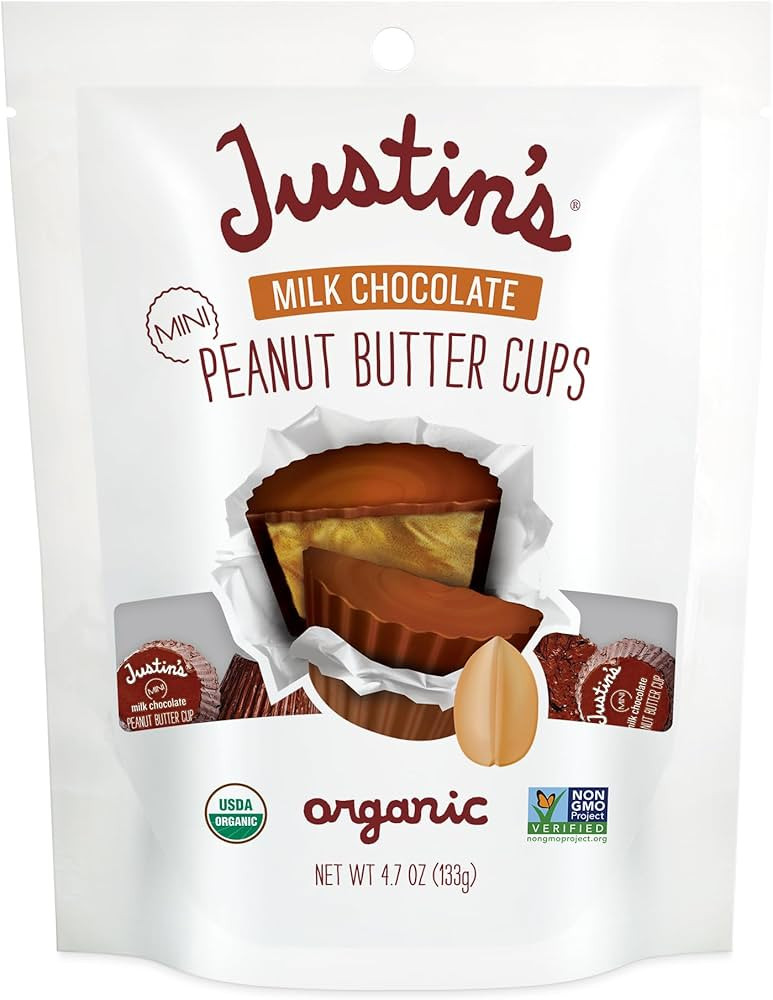Justin's, Mini Peanut Butter Cups, Milk Chocolate, 4.7 oz | Amazon (US)