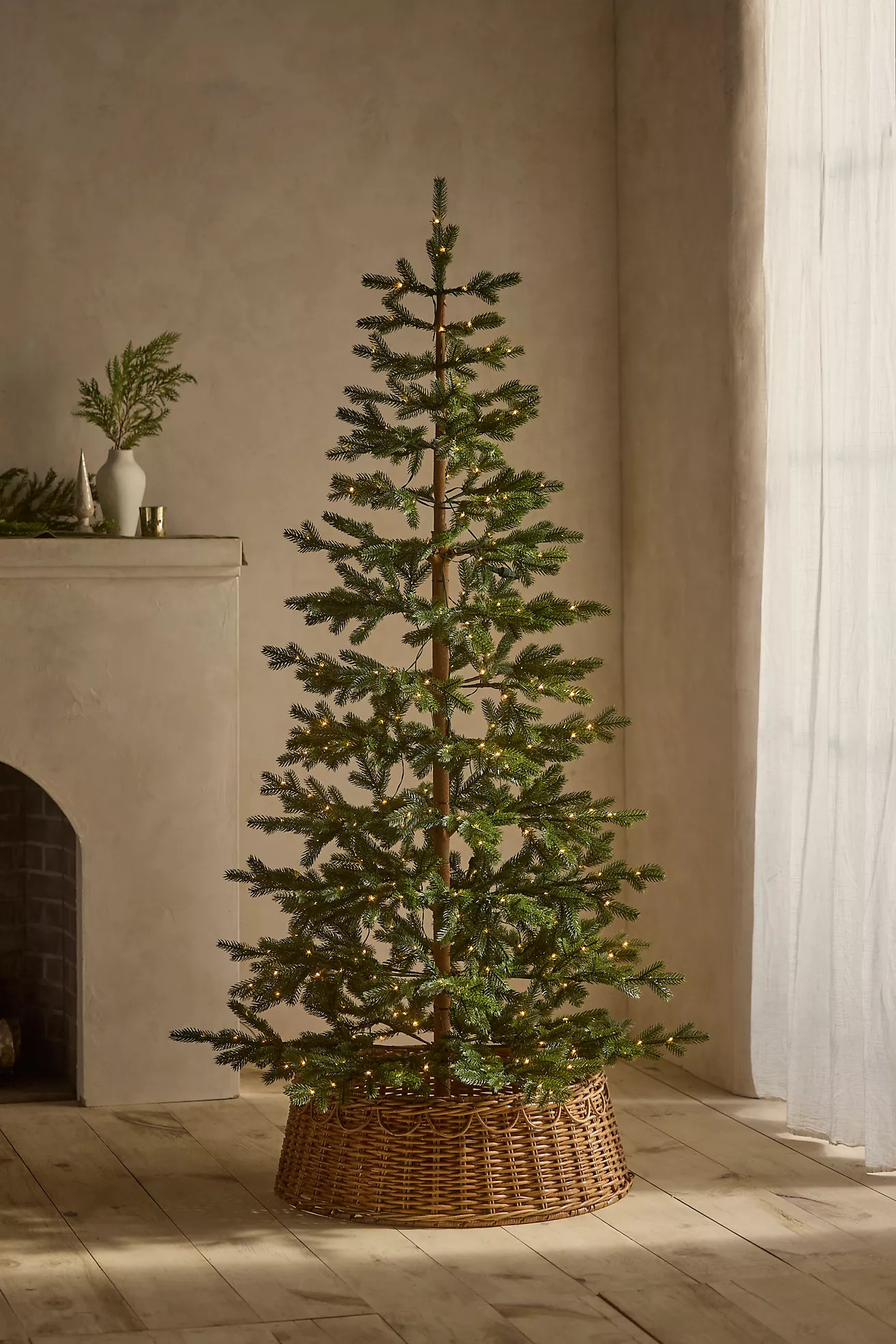 Faux Pre-Lit Silvertip Fir, 7’ | Anthropologie (US)