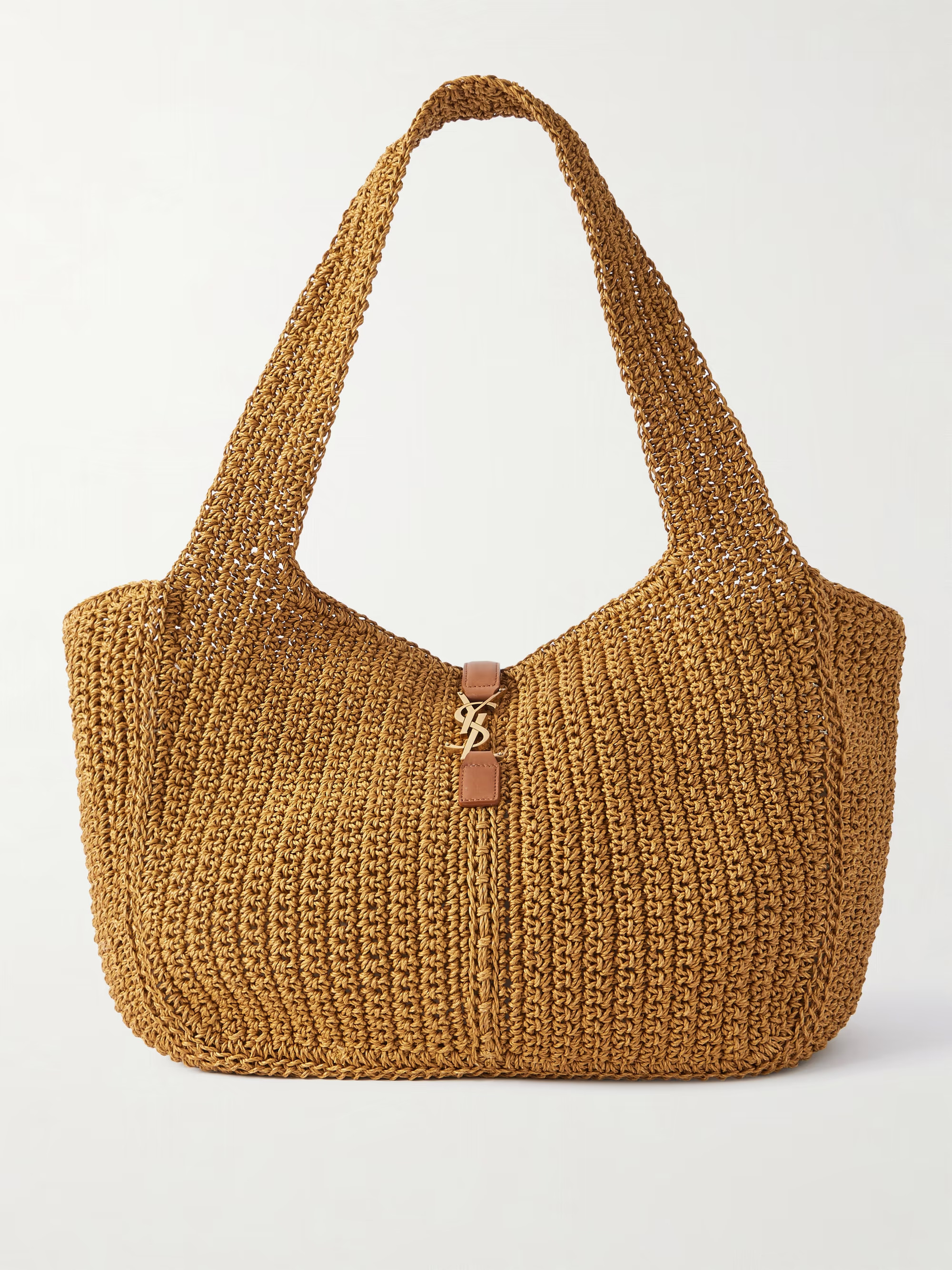 Le 5 À 7 Bea medium leather-trimmed raffia tote | NET-A-PORTER (US)