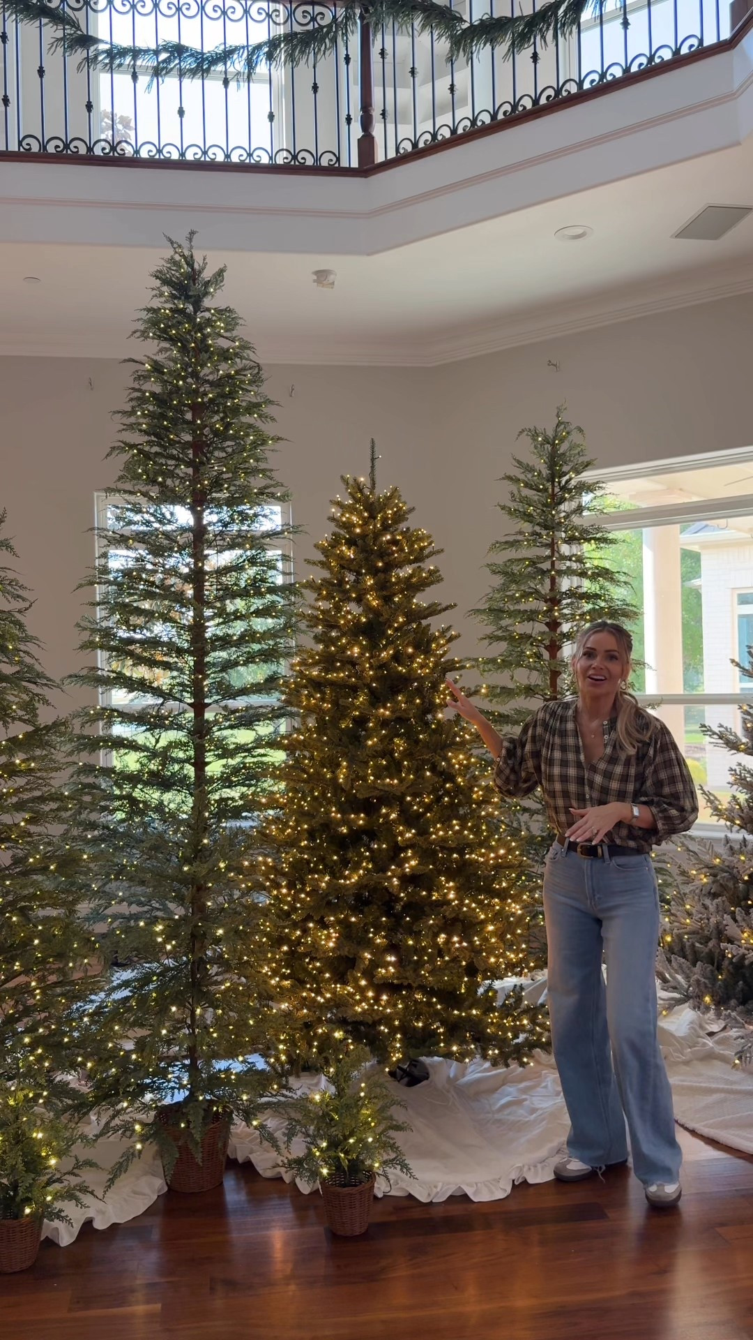 Our new grand spruce twinkling tree is so stunning!! 

#LTKHome #LTKSeasonal