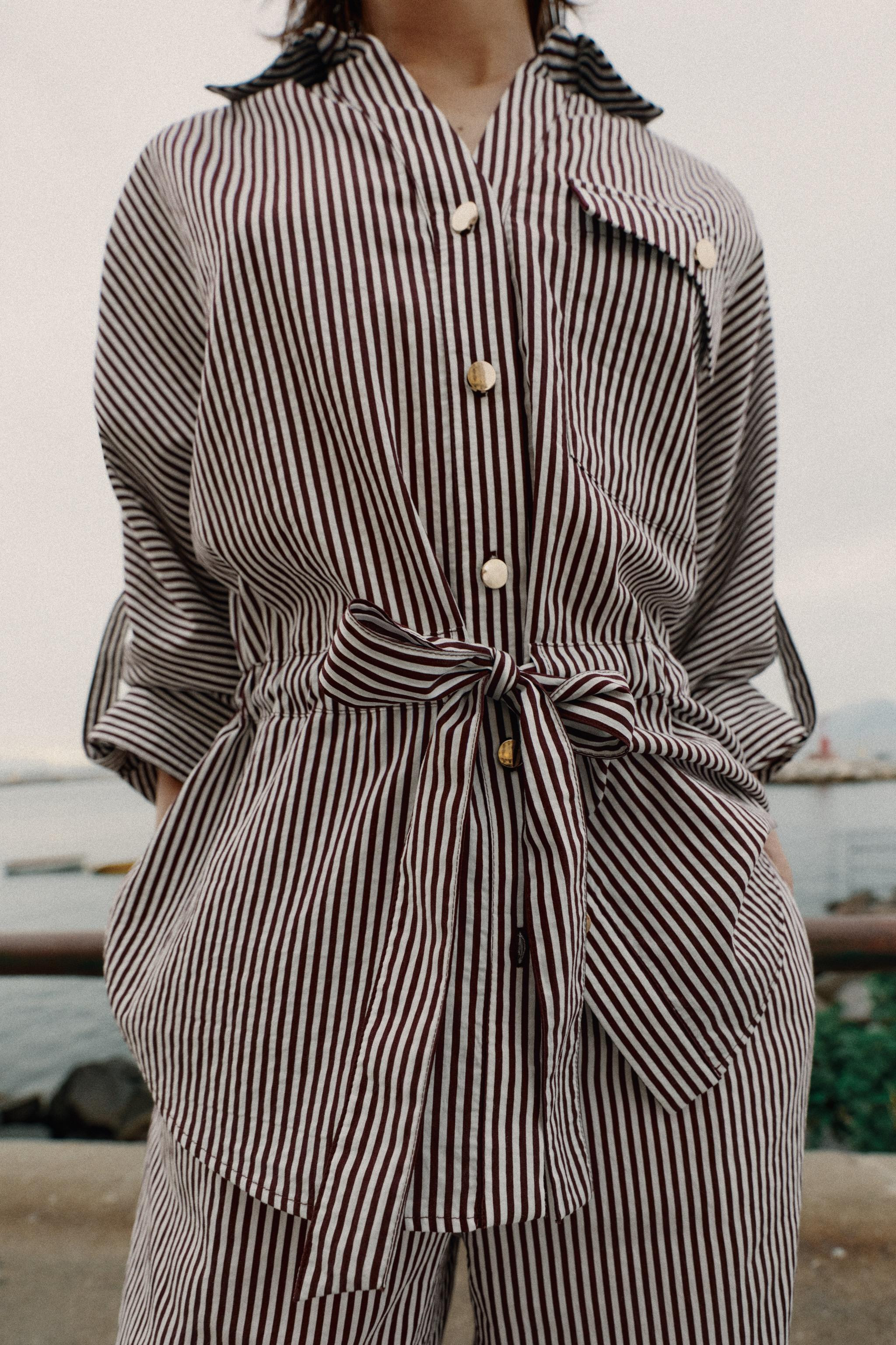STRIPED SAFARI SHIRT | Zara US
