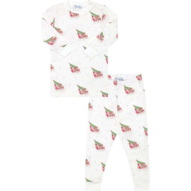 Nellapima | Red Merry Sleighs Pajamas (Multicolor, Size 3Y) | Maisonette | Maisonette