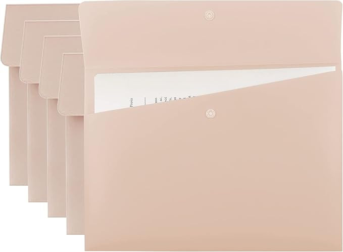 VANRA Poly File Folders Letter Size File Jackets Organizer Plastic Envelope A4 Flat Document Hold... | Amazon (US)