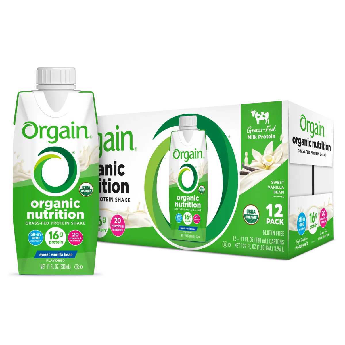 Organic Sweet Vanilla Bean Nutrition Protein Shake | Orgain | Orgain