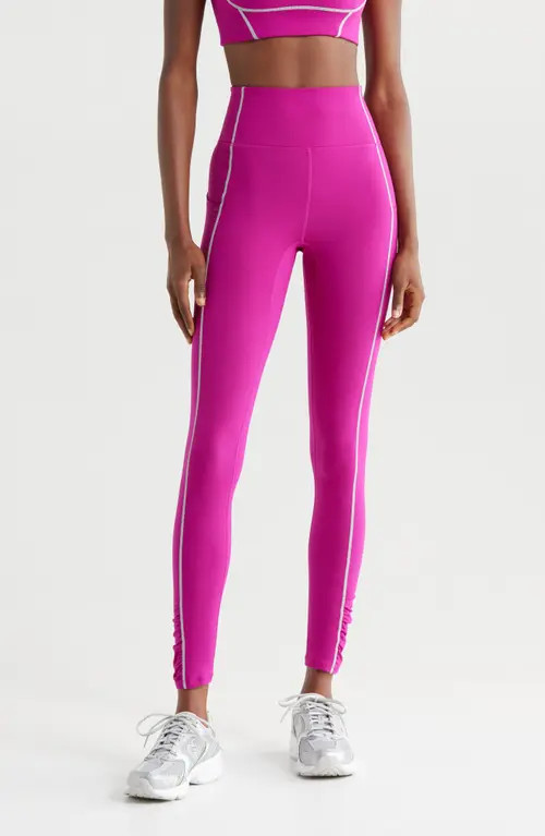Free People FP Movement You're a Peach Pocket Leggings in Berry Blitz at Nordstrom, Size X-Small | Nordstrom