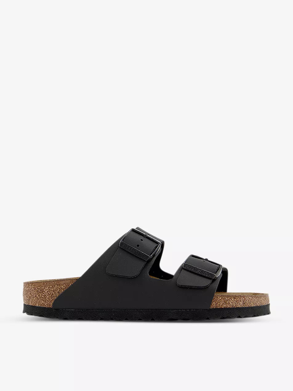Arizona two-strap faux-leather sandals | Selfridges