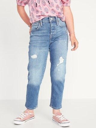 High-Waisted Button-Fly O.G. Straight Ripped Jeans for Girls | Old Navy (US)