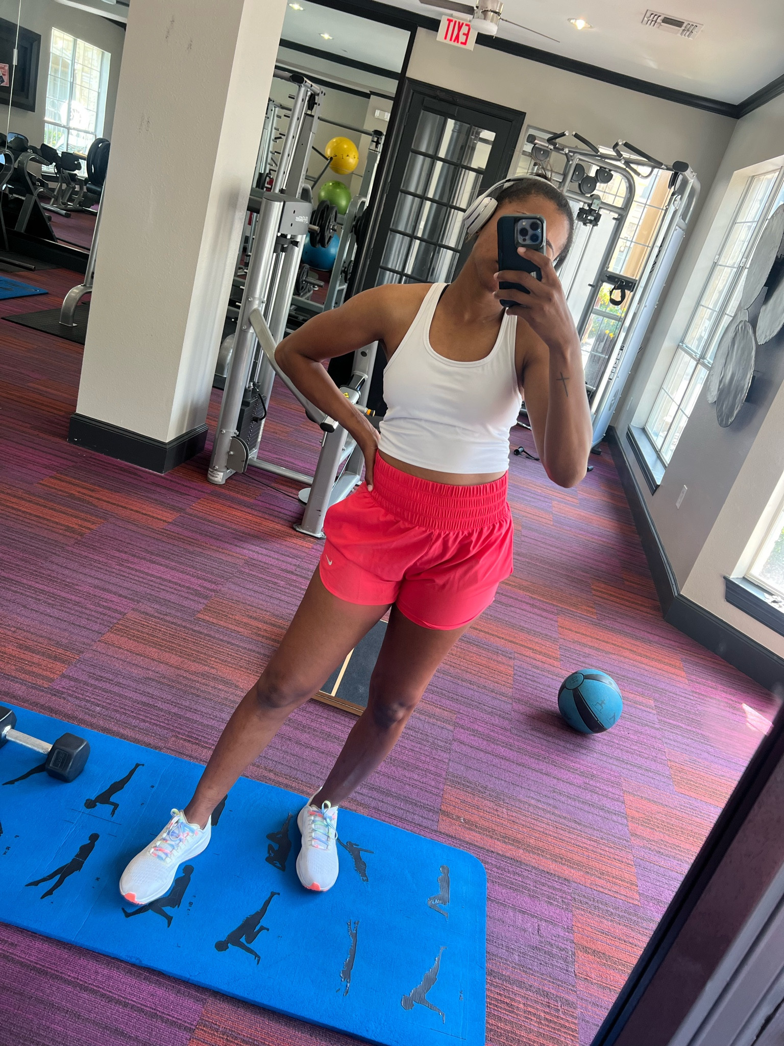 Pink Nike high waisted shorts 

#LTKActive #LTKFitness