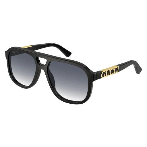Gucci GG1188S Sunglasses 002 - Black - Grey Unisex Square | Designer Optics