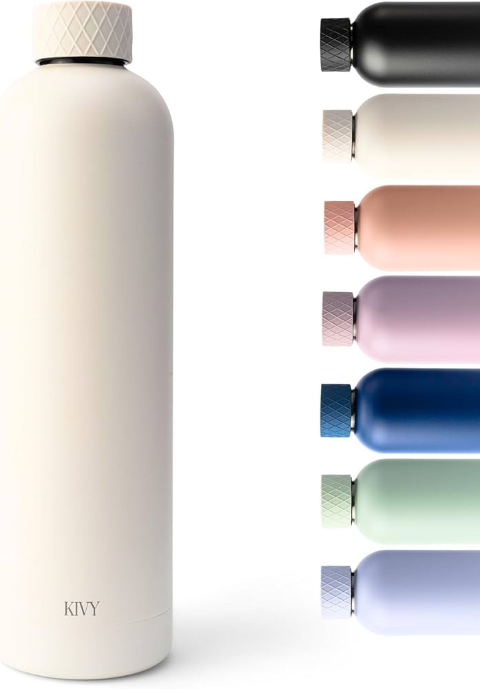 KIVY Stainless Steel Insulated Water Bottle 32oz | Leak Proof BPA-Free Metal Water Bottle - Stain... | Amazon (US)