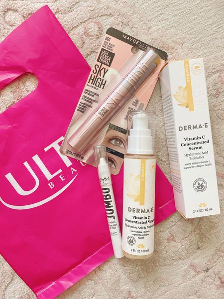 Ulta has a $10 off $40 purchases!! Here’s what I restocked on 💕 My favorite Derma-E Vitamin C Serum, Maybelline Sky High Mascaea, and NYX Jumbo Eye Pencil in Milk!! Linking other skincare and beauty faves below too!

#LTKU #LTKBeautySale #LTKbeauty