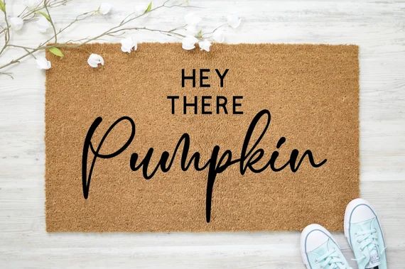 Hey There Pumpkin Door Mat  Fall Doormat  Closing Gift  New | Etsy | Etsy (US)