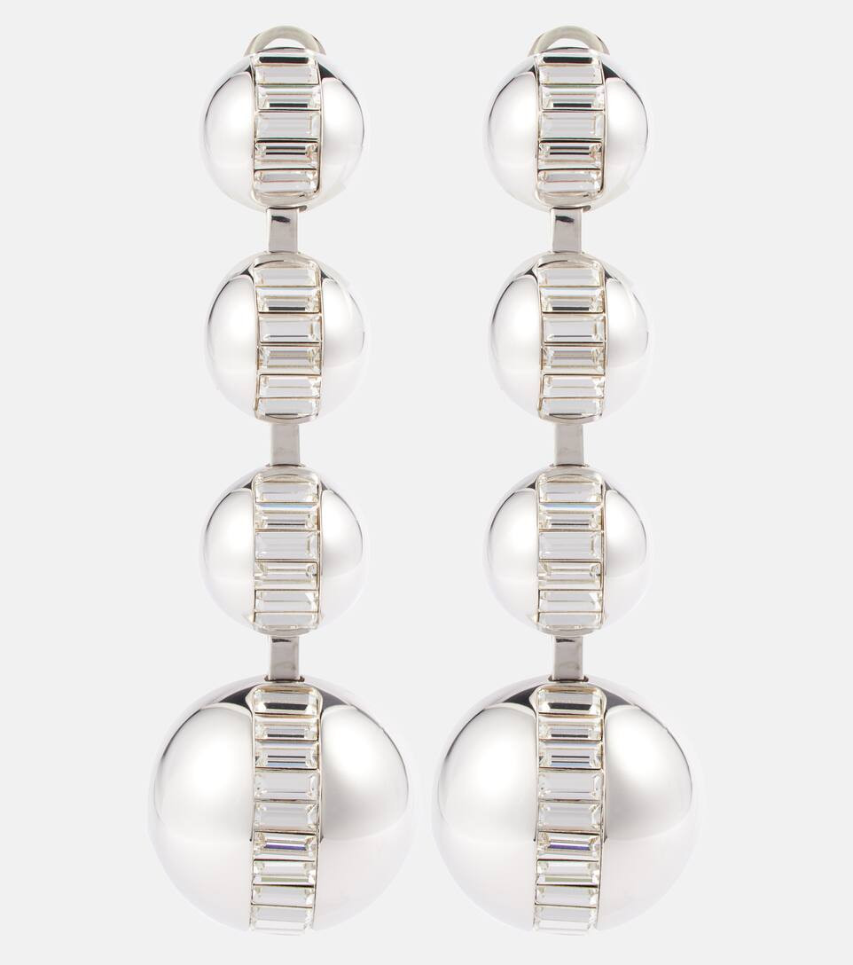 Oversized embellished clip-on earrings | Mytheresa (US/CA)